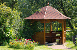 summerhouse in a garden
